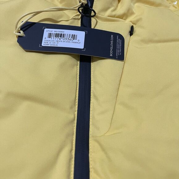 Body Glove Jacket Women Small Yellow Puffer Duck Down Face Hood Zip Up Dandelion - Picture 5 of 13